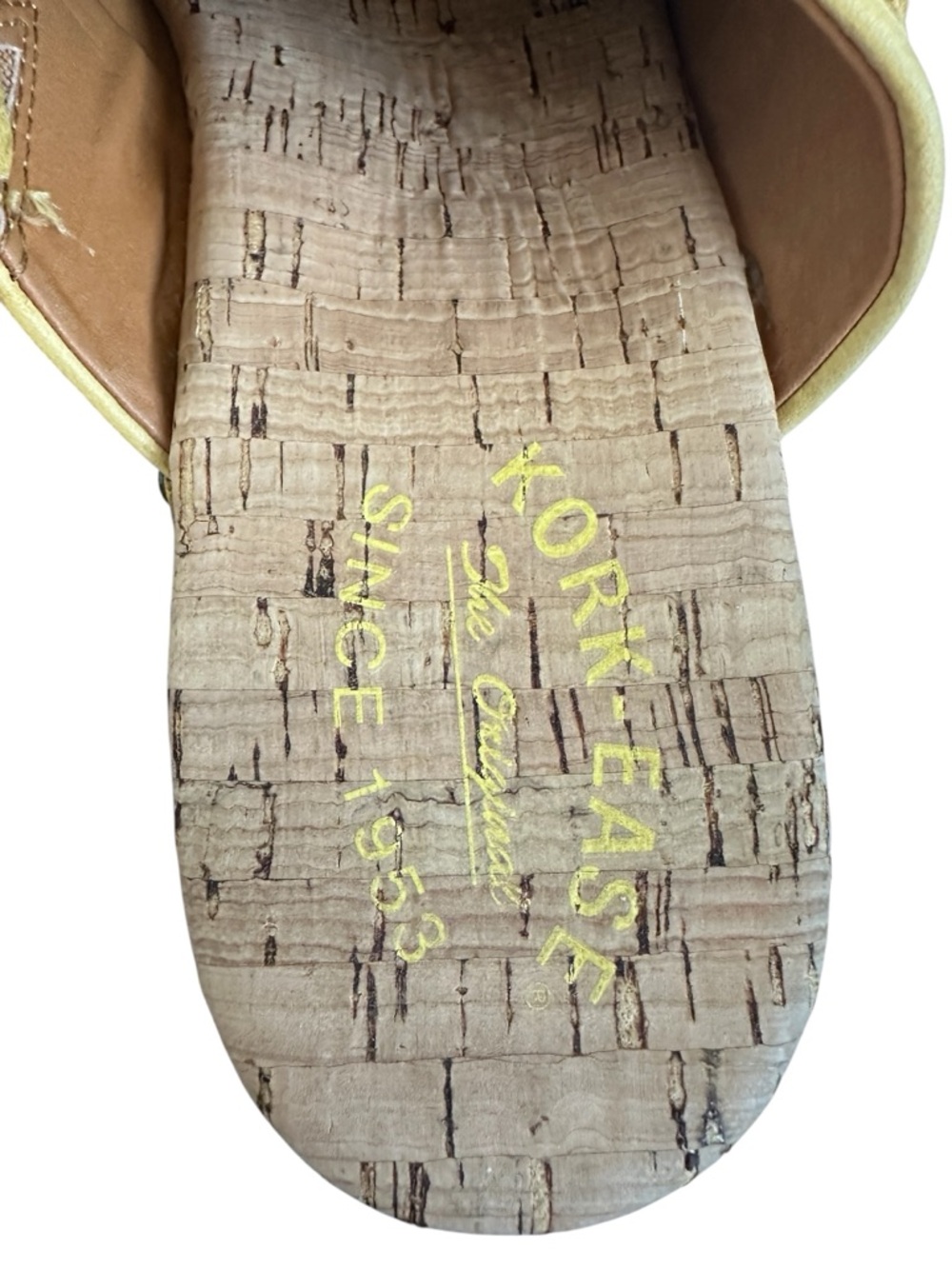 Kork-Ease Yellow Leather Braided Clog Mules - Picture 9 of 16